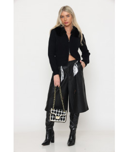 מכנס ברך דמוי עור