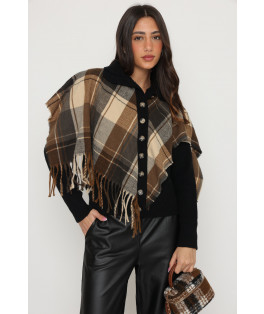 קרדיגן שילוב שאל משובץ