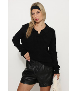 סריג צווארון צמה