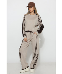 מכנס פוטר פסים בצד