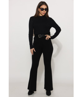 מכנס סריג עם חגורה