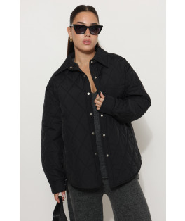 ג`קט קווילט צוארון תיק תק