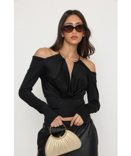 חולצה רבידה חישוק  קולר