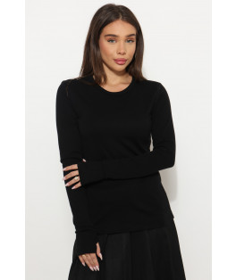 חולצה כפפה פרווה בד מגורד