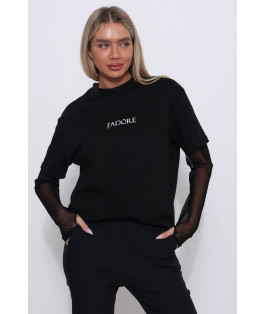 חולצה שילוב דפוס