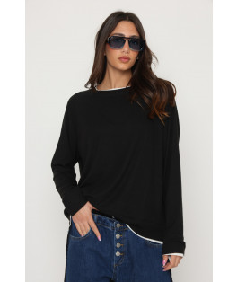 סריג ריבס דק שילוב צבע