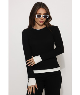 חולצה כפפה שילוב צבע