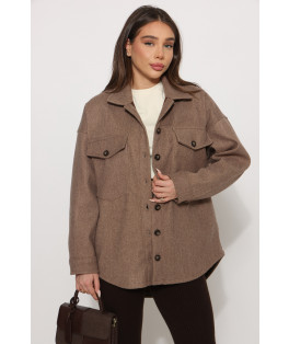 ג`קט מכופתר כיסים