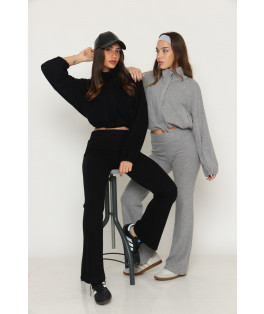 חליפה בטן גומי צווארון גולף