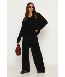 חליפה צווארון בד סריג שורות