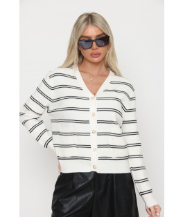 סריג קרדיגן פסים