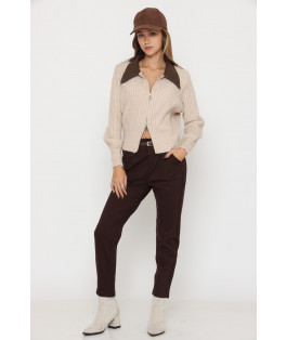 קרדיגן משולב צווארון