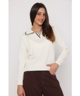 סריג  וי צווארון קרושה