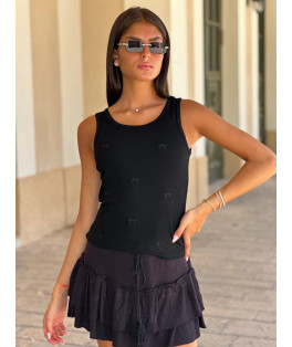 גופיה ריב ריקמה פפיונים