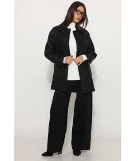 ג`קט דמוי עור חיתוכים