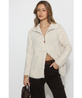 קרדיגן רוכסן סריג