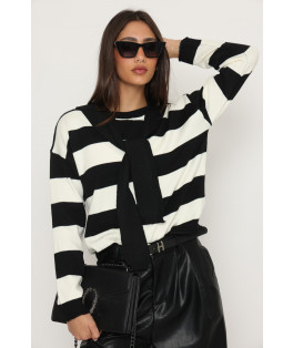 סריג צעיף פסים