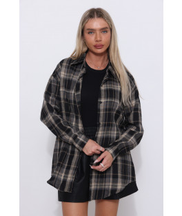 חולצה מכופתרת משובצת