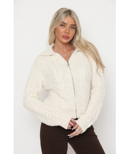 קרדיגן סריג רוכסן קפוצ`ון