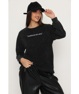 חולצה סטון ווש ריקמה