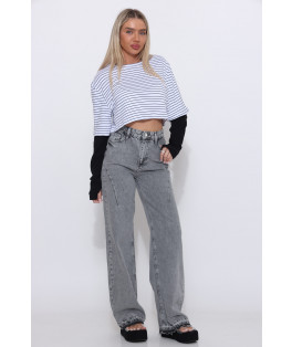 מכנס ג`ינס פרנזיים במכפלת