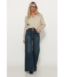 ג`ינס לייקרה מתרחב + חגורה