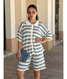 מכנס פסים מחורר