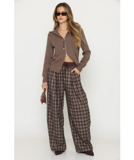 מכנס משובץ גומי