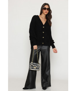 עליונית סריג כפתורי עץ