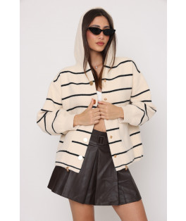 קרדיגן קפוצ`ון פסים תיק תק