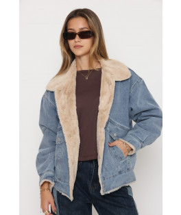 ג`קט ג`ינס ביטנה פרווה