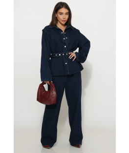 חליפה ג`ינס חגורה