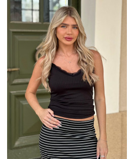 גופיה ספגטי שילוב תחרה